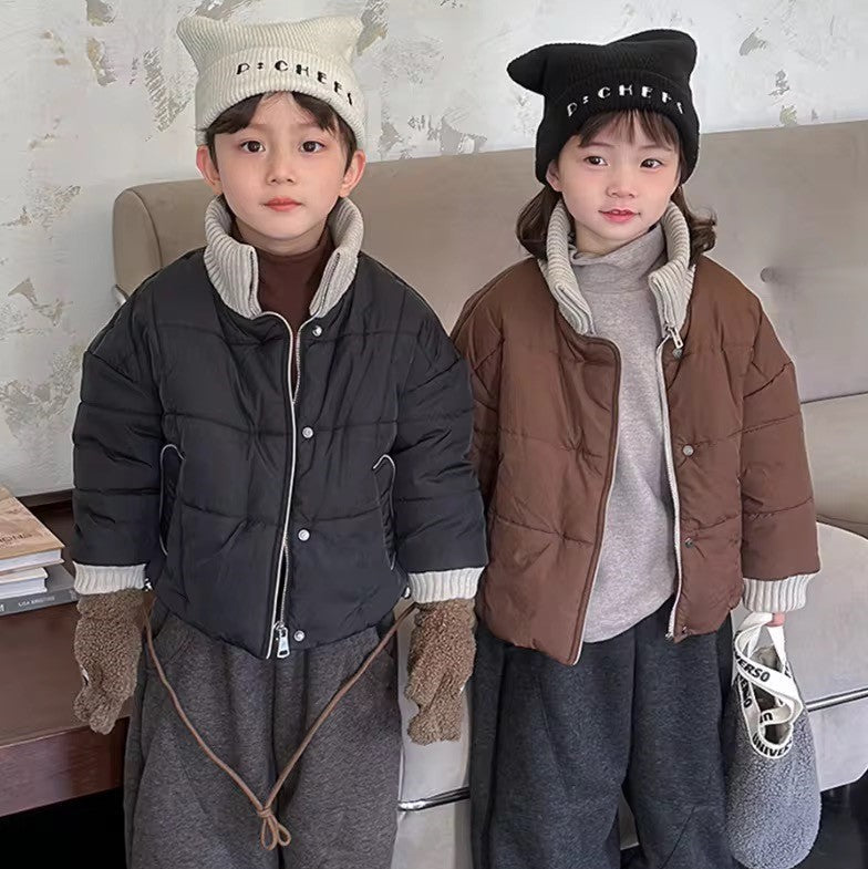 Sumi Soft Funnel Neck Padded Coat (Coffee)